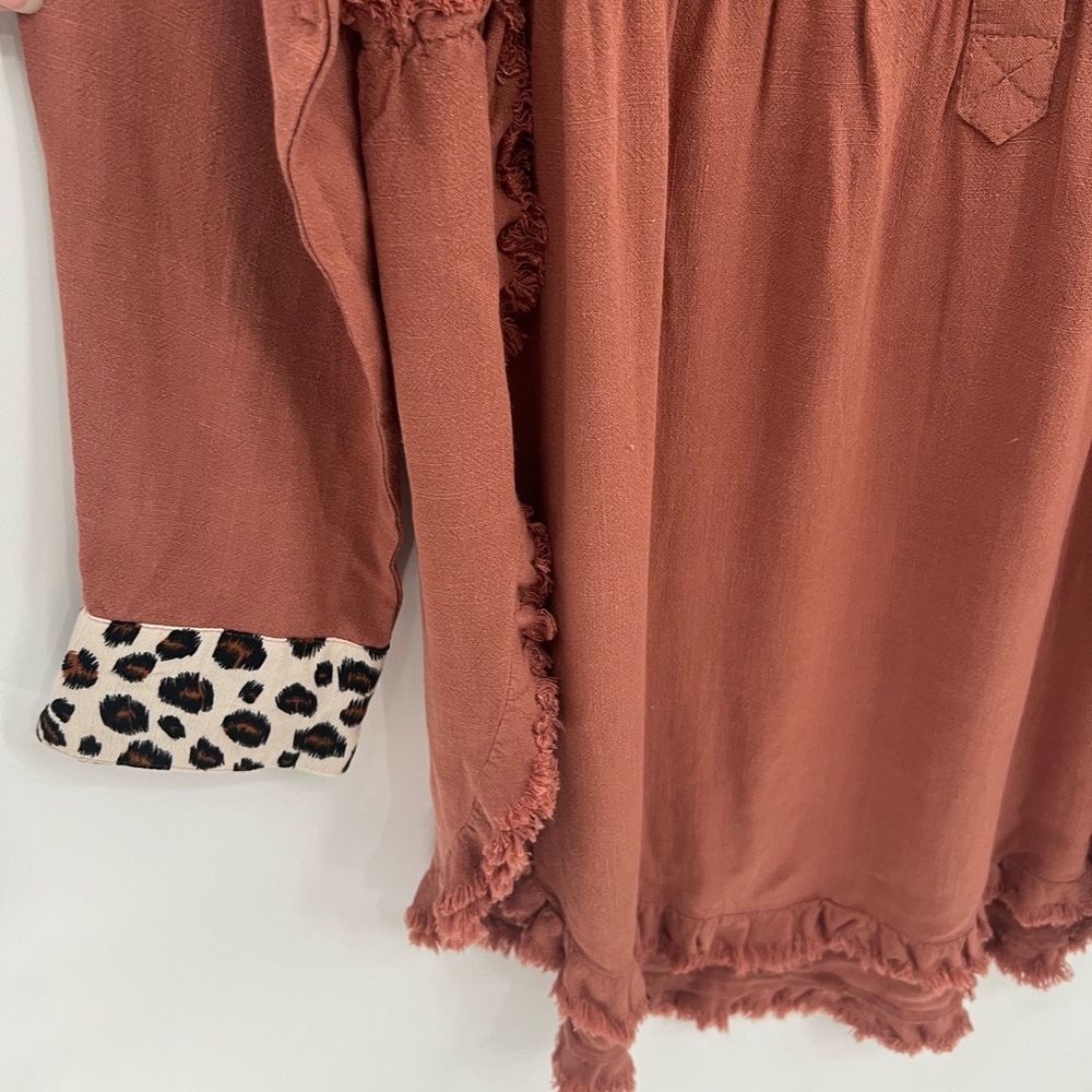 Umgee leopard print trim tunic dress - Picture 8 of 15